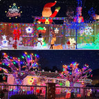 JMEXSUSS 8 Modes Christmas Tree Lights Multicolor, 250 LED Christmas Lights Indoor, 91.5ft Green Wire Waterproof Christmas Light Outdoor for Tree Party Garden Patio Christmas Decoration