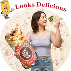 Jorbest Burritos Tortilla Throw Blanket Birthday Gifts for Adult and Kids, Realistic Tortilla Food Blanket Funny Gifts for Women Men Teen Mom Dad, 285 GSM Soft Flannel Taco Blanket (Tan, 47 inches)