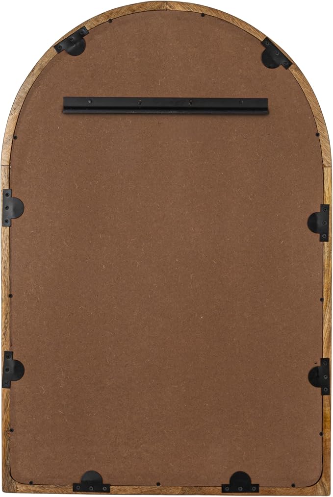 Creative Co-Op Arched Mango Wood Wall Mirror, Natural