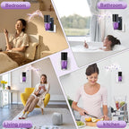 6 PCS Wall Fragrance Plug in with Night Light and Oil Diffuser Plug with Upgraded Fragrance Concentration Control, Compatible with Bath and Body Works WallFower for Home, Black