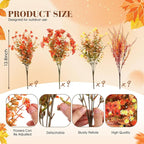 3 Set Artificial Fake Fall Hanging Flowers Plants Basket Outdoors Faux Hanging Baskets with Fall Flowers UV Resistant for Outside Yard Patio Garden Balcony Patio Porch Autumn Decor