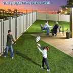 6 Pack 10Ft String Poles, Poles for Outside String Lights,Outdoor with Fork,Metal Poles Stand for Patio,Backyard,Deck