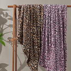 BEDELITE Leopard Print Throw Blanket – Soft Cheetah Blanket for Bed & Couch, Cozy Lightweight Fleece Animal Print Throw, 50"x 60", Brown