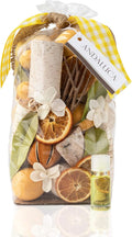 ANDALUCA Lemon Zest & Thyme Scented Potpourri | Made in California | Large 20 oz Bag + Fragrance Vial | Citrus Spice Scent