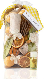 ANDALUCA Lemon Zest & Thyme Scented Potpourri | Made in California | Large 20 oz Bag + Fragrance Vial | Citrus Spice Scent