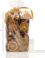 ANDALUCA Blissful Harvest Potpourri | Made in California | Large 20 oz Bag w/Fragrance Vial Included | Scents of Orange Zest, Nutmeg and Pumpkin