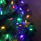 Blissun Christmas Lights, 50-Count Green Wire Light Set, Battery Operated Christmas Mini String Light with 8 Modes, 16 ft Fairy Lights for Christmas Tree Garden Wreath Decorations (1 Pack, Multicolor)