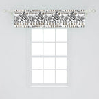 Ambesonne Modern Window Valance, Coffee Beans with Ornamental Words Ethiopians Pattern, Curtain Valance for Kitchen Bedroom Decor with Rod Pocket, 42" x 12", Sand Brown Black