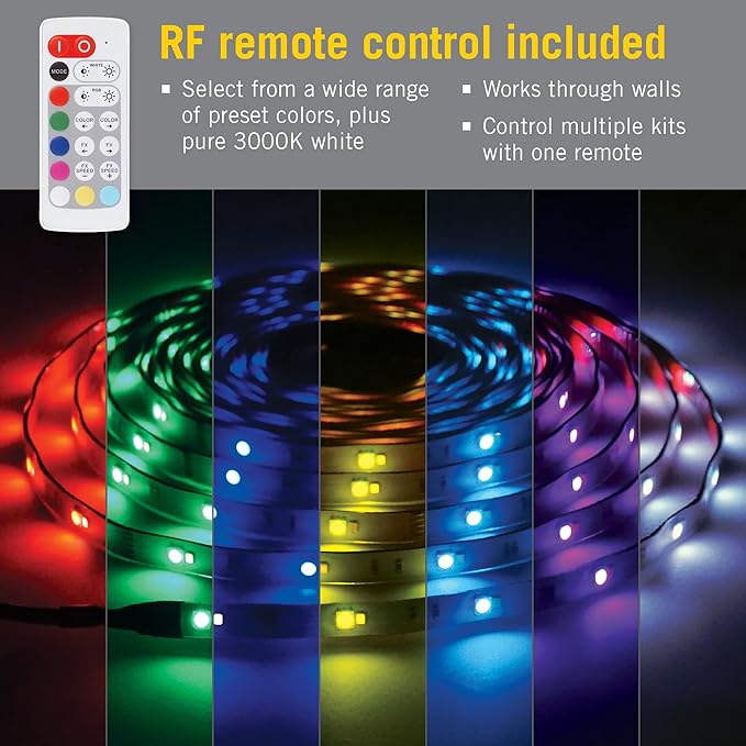 Armacost Lighting 624340 RibbonFlex Outdoor 24 ft. RGB+W Indoor/Outdoor LED Tape Light Kit