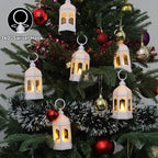 LLQ 8 Pcs Mini Lantern Decor Moroccan Lantern with Flickering LED Candle Table Centerpiece Small Vintage Wedding Hanging Lamp Ornaments Bulk for Wedding Halloween Christmas Party (5 Inch,White)