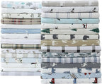 Eddie Bauer - Flannel Sheets Full Size, Anti-Pilling & Wrinkle Resistant Cotton, Touchably Soft for All-Season Comfort - Bed Sheets with Matching Pillowcase & Fitted Sheet (Ski Patrol White)