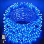 66Ft 200LED Blue Christmas Lights Plug in,Connectable Christmas Tree Lights,8 Modes String Lights Indoor Outdoor for Halloween Tree Party Bedroom Garden Decor (Clear Wire)
