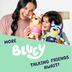 Bluey Chattermax Sound Effects Talking Plush, 10” Soft Toddler Toys, Interactive Singing Stuffed Animal with 6 Phrases, Baby Plush Toys for Kids