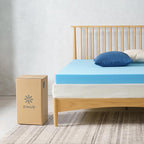 ZINUS 4 Inch Green Tea Cooling Gel Memory Foam Mattress Topper, Smaller, More Convenient WonderBox Packaging, Cooling Gel Foam, Pressure-Relieving Design, CertiPUR-US Certified, Twin