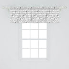 Ambesonne Music Window Valance Pack of 2, Abstract Style Professional Pattern Notes and Clef Sheet Play Writing Print, Rod Pocket Curtain Valances for Kitchen Bedroom, 42" X 18", Black White