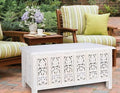 Rectangular Wooden Coffee Table, Modern Wooden Coffee Table, Center Tables, Entryway Table, Living Room Table for Magazines, Books, and Plants - 36x18 Inch White