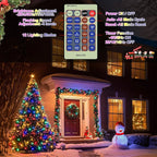 Decute 500LED 164FT Fairy String Lights Christmas Lights Green Copper Wire with Remote, Firefly Starry Light for DIY Christmas Tree Costume Wedding Party Table Centerpiece Decor Multicolor