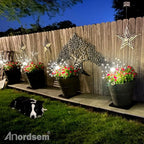 Anordsem Solar Garden Lights Outdoor: Fireworks Light Waterproof for Yard Outside - LED Starburst White Lighting Patio Path Decor 6 Pack - Gardening Gifts for Women Mom Homeowner
