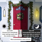 Perfnique Modern Farmhouse Lantern Decor, 19.7'' 22'' Set of 2 Black Metal Lanterns, 2 LED 6hr Timer Flickering Flameless Candles, Lanterns Decorative for Porch, Patio, Fireplace Mantle, Christmas