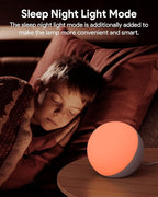 Hifree Smart Table Lamp, Dimmable Desk Lamp with App/Voice Control, LED RGB Color Changing Touch Lamp, Night Light for Bedroom Compatible with Alexa
