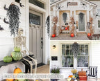 RECUTMS Artificial Hanging Plants Fake Hanging Plant Faux Hanging Plants UV Resistant Plastic Plants for Indoor Outdoor Room Wall Wedding Patio Porch Decor(Black White)