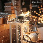 6 Pack Fairy Lights Battery Operated16.4Ft 50 LEDs Silver Copper Wire Twinkle Lights with 2 Lighting Modes for Christmas Bedroom Indoor Outdoor Wedding Decorations (Warm White)