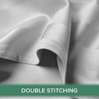 Queen Sheets by Pure Bamboo, Genuine 100% Organic Viscose Derived from Bamboo Bed Sheet Set, Luxuriously Soft & Cooling, Double Stitching, Lifetime Quality Promise (Queen, Jacquard White)