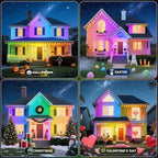 LETIANPAI 150FT Permanent Outdoor Lights,RGB Eaves Lights with App Control Remote,DIY Scene Modes IP67 Waterproof Outdoors Under Eave Lighting,Outdoor Light for Garden Decor