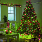 Dazzle Bright Outdoor Christmas String Lights, 1000 LED 328 FT Plug in Fairy Light with Remote Control 8 Modes & Timer, Waterproof Decoration for Home Garden Yard Xmas Wedding, Red & Green