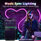 EJ's SUPER CAR 20Ft Neon Rope Lights, Flexible LED Strip Lights with App Remote, Outdoor IP65 24V RGB Rope Lights for Bedroom, Music Sync Gaming Led Neons Light Strip for Outdoors Decor