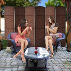 Sorbus 6 Panel Room Divider 6 ft. Tall - Privacy Screen, Extra Wide Double Hinged Panels, Diamond Double-Weaved, Partition Room Dividers and Folding Privacy Screens, Wall Divider for Room Separation