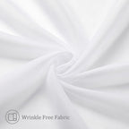 Aiyufeng 2 Piece White Sheer Curtains 63 Inch Length, Light Filtering Kitchen Curtain for Small Window, Voile Top Dual Rod Pocket, 2 x 40 W x 63" L