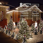 Brizled White Christmas Lights, 78.74ft 240 LED Mini String Lights Connectable, Plugin Christmas String Lights Outdoor, 8 Modes Christmas Tree Lights Waterproof for Indoor Outside Xmas Garden Decor