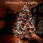 4 Pack Red and White Christmas String Lights, Each 20FT 60 LED Fairy Lights Battery Operated with Timer, Waterproof Twinkle Lights for Outdoor and Indoor Bedroom Home Yard Patio Christmas Decorations