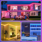 Neon Rope Lights, 50Ft RGB LED Strip Lights - App & Remote Control, Music Sync, IP67 Waterproof, Flexible Cuttable Neon Lights for Bedroom, Gaming, Party, Outdoor Decor, Multiple Modes
