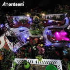 Anordsem Solar Lights Outdoor Waterproof: Garden Light Solar Powered for Yard Outside - Fireworks Lamp Colorful Lighting Path Decor 6 Pack - LED Sparkler DIY Decorating Gifts for Women Mom Wife