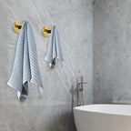 4 Pack Robe Towel Hooks Coat Black Gold Wall Hook Stainless Steel Heavy Duty Door Hanger Towel Robe Clothes Cabinet Closet Sponges Hook for Bathroom Bedroom Kitchen Hotel Pool