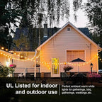 Banord 51FT Outdoor String Lights, Waterproof Patio Lights with 18 Shatterproof LED Bulb Hanging Light String, Black String Light Outdoor for Backyard, Garden, Porch, Cafe, Deck, Wedding, Party