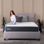 Lucid 10 Inch Memory Foam Mattress - Plush Feel - Infused with Refreshing Bamboo Charcoal and Cooling Gel - Bed in a Box - Temperature Regulating - Pressure Relief - Breathable - Queen Size