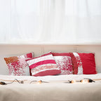 Ambesonne Grunge Throw Pillow Cushion Case Pack of 4, Abstract Design Simplistic Minimal Stripes Brushstrokes Contemporary, Modern Accent Double-Sided Digital Printing, 20", Rose Magenta and Dark Pink