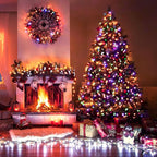 JMEXSUSS 250 LED White and Multicolor Christmas String Lights Indoor Outdoor Waterproof for Garden Patio Party Halloween Christmas Decorations