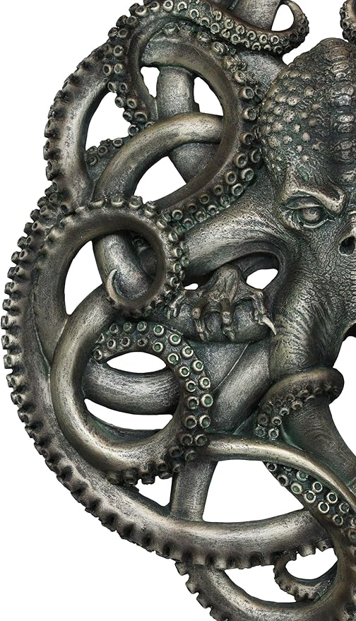 Ebros Gift Norse Viking Scandinavian Colossal Sea Monster Kraken Octopus Decorative Wall Plaque 12" Tall Hanging Decor Figurine Cephalopod Tentacles Aquatic God Myth And Legends