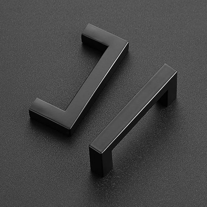Ravinte 60 Pack 3 Inch Square Cabinet Handles - Matte Black Pulls for Kitchen Drawers and Cabinets - Hardware Handles