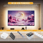 PAUTIX 5V USB COB LED Strip Light 6.56ft/2m 640LEDs Dimmable 4000K Natural White CRI90+ with RF Remote,1200lm,Flexible Tape Light for Under Cabinet,Bedroom,TV Backlight,Kitchen,Home DIY Lighting