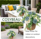 Artificial Rose Flowers 25pcs, Dusty Sea Blue Foam Fake Rose Faux Flower for Wedding Bouquets Bridal Shower Centerpieces Floral Arrangements Home Decorations Party Backdrops Table