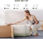 Queen Mattress in a Box, 12 inch Mattresses for Platform Bed Double Size Daybed, Green Tea Memory Foam Mattress for Cool Sleep & Pressure Relief, Medium Firm