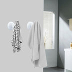 4 Pack Towel Hooks Bathroom Wall Hook Holder Stainless Steel Coat Robe Clothes Hook for Bath Kitchen Hotel Garage（White）