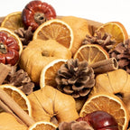 ANDALUCA Potpourri Mini Pumpkins, Cinnamon, Orange Slices & Pumpkin Spice Fragrance Vial Included Vase & Bowl Filler (Pumpkin Spice)