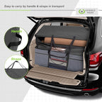 Cuddly Nest Folding Mattress Storage Bag - Heavy Duty Carry Case for Tri-Fold Guest Bed (Fits 4" Queen Mattress,Black)