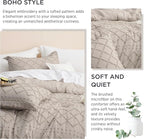 Bedsure Queen Comforter Set - Linen Comforter, Boho Tufted Shabby Chic Bedding for Kids, 3 Pieces Vintage Farmhouse Bed Set for All Seasons, Fluffy Soft Bedding with 2 Pillow Shams
